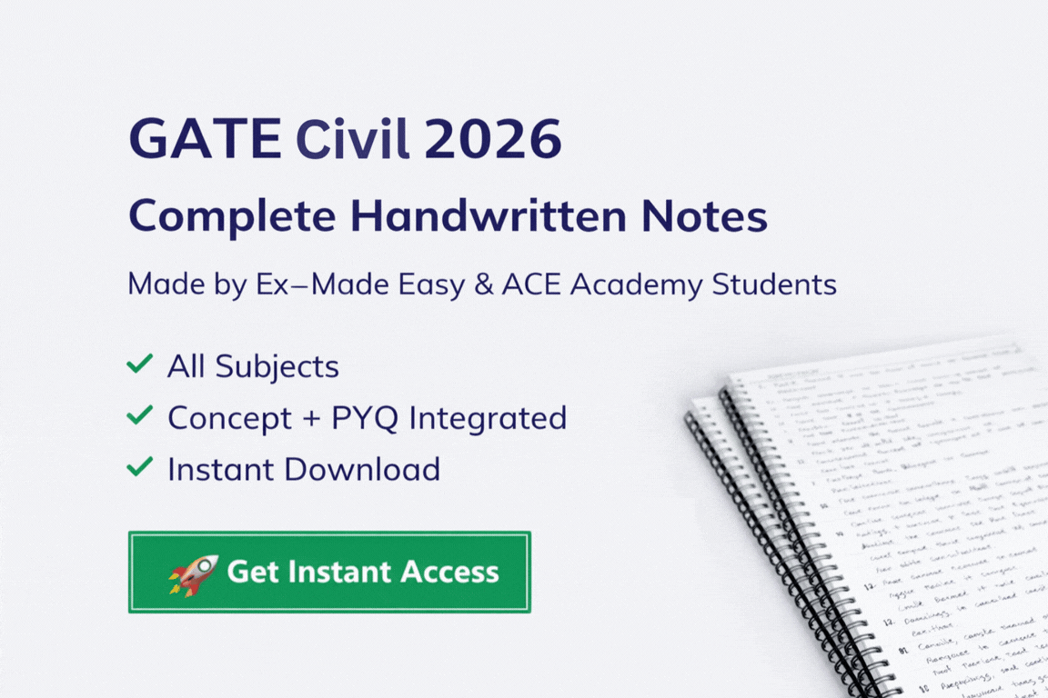 Complete GATE Civil NOTES 2026
